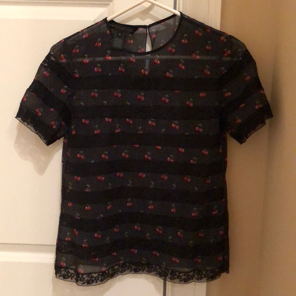 Marc by Marc cherry print cotton top